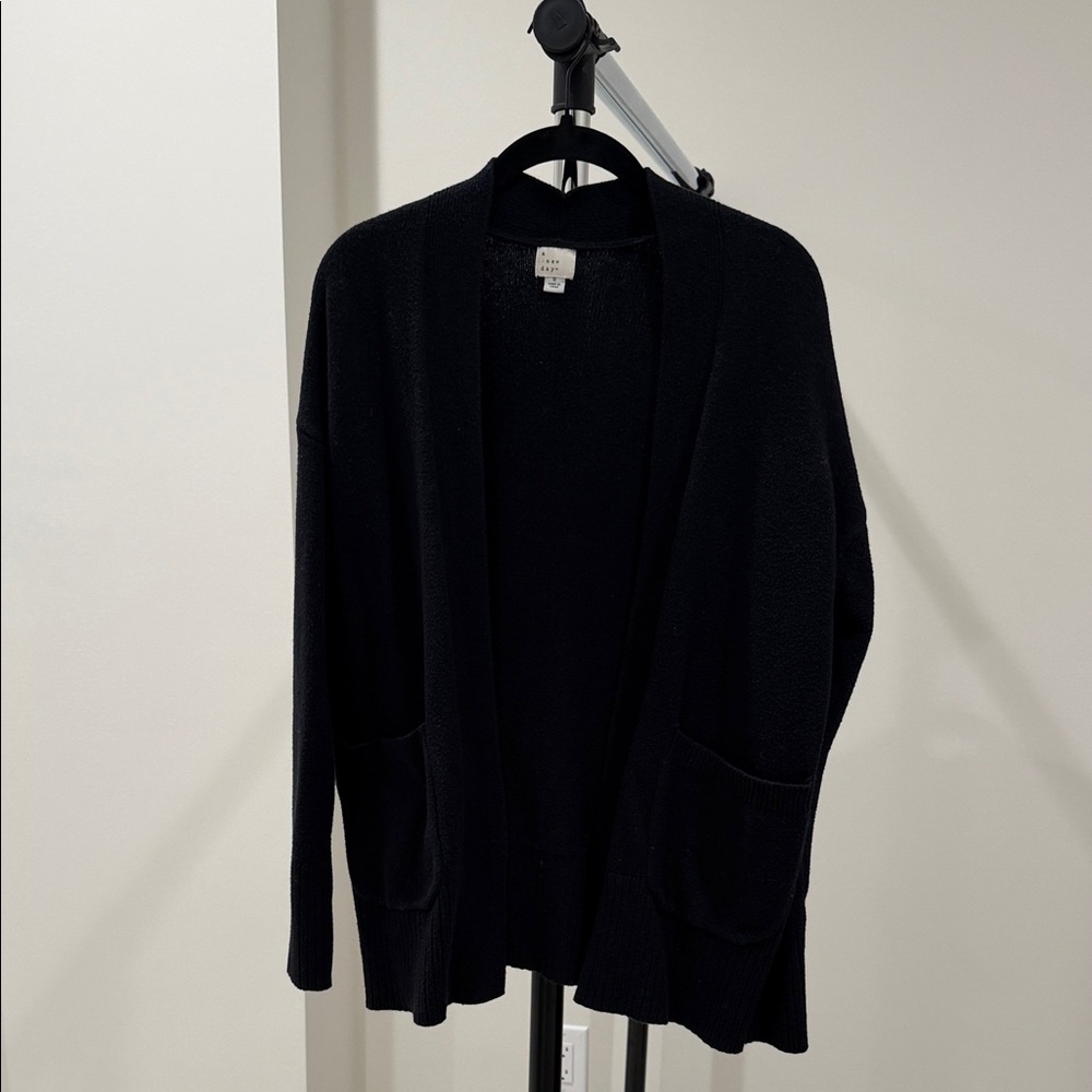 a new day Black Open-Front Women's Cardigan Sweater